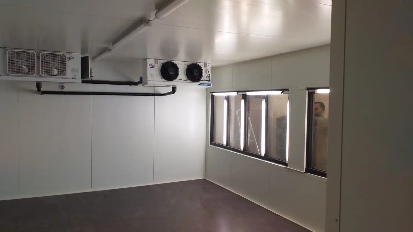 Chambre froide négative vitrée libre service commerce Lyon